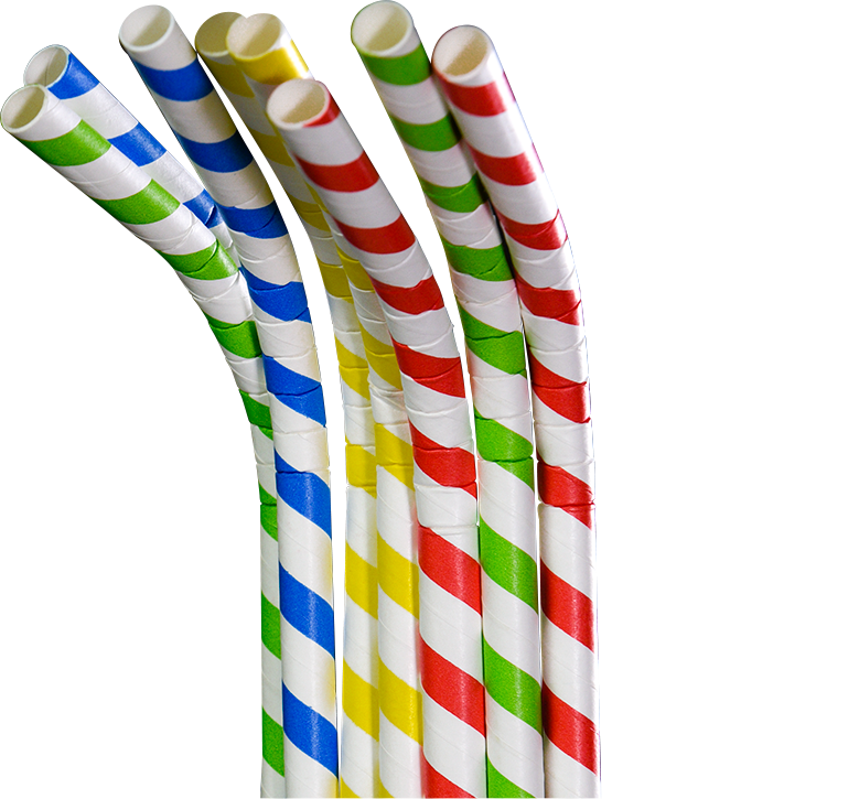 Flexible paper straws